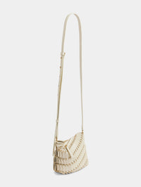 Sac Paco à bandoulière en cuir - Cream & Gold