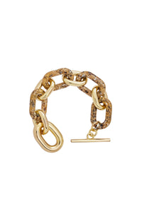 Bracelet Sahara XL à maillons en laiton - Gold & Sahara