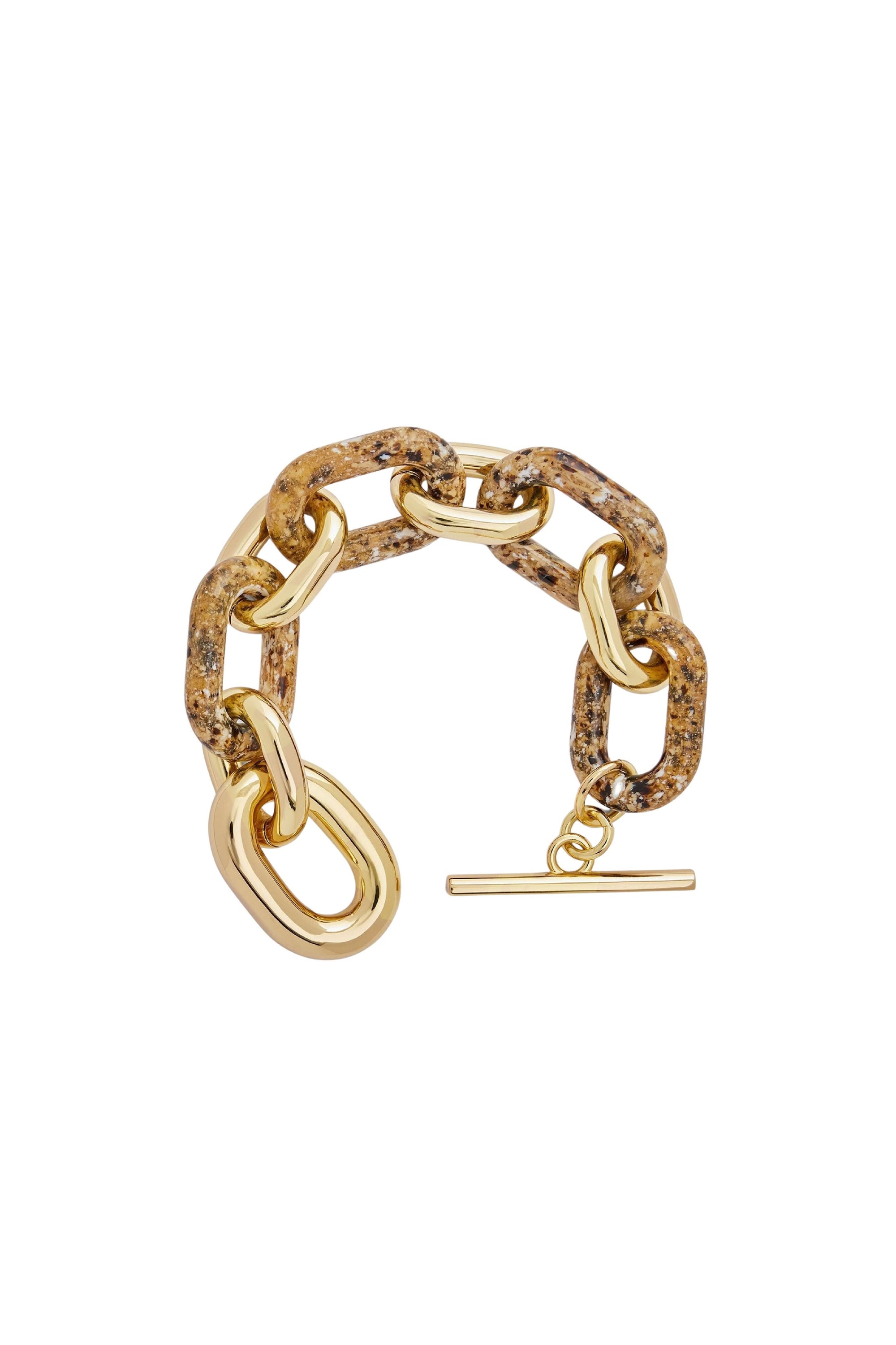 Bracelet Sahara XL à maillons en laiton - Gold & Sahara