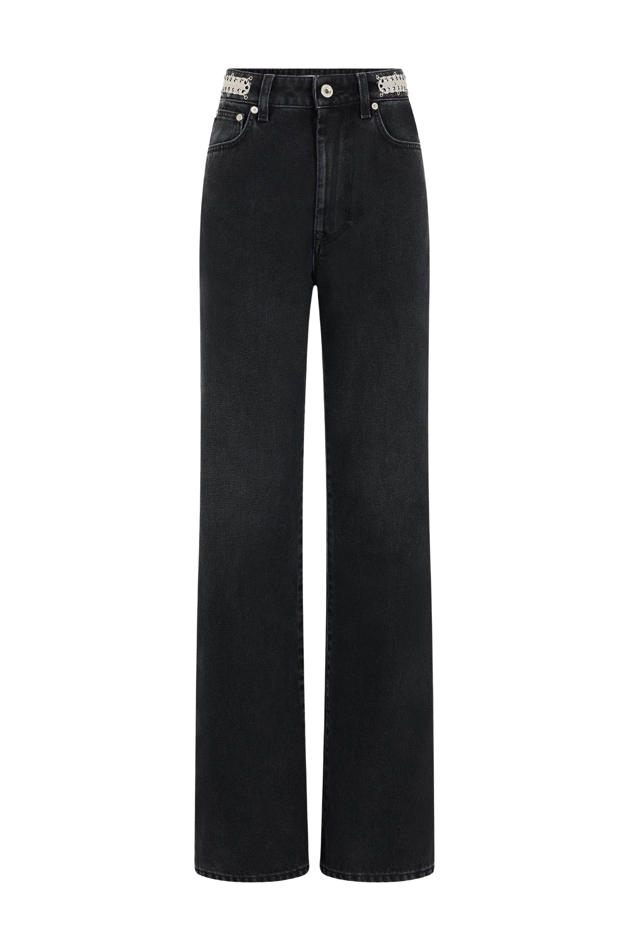 1969 Sequin Denim Pants - Black