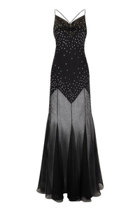 Robe longue à ornements - Black