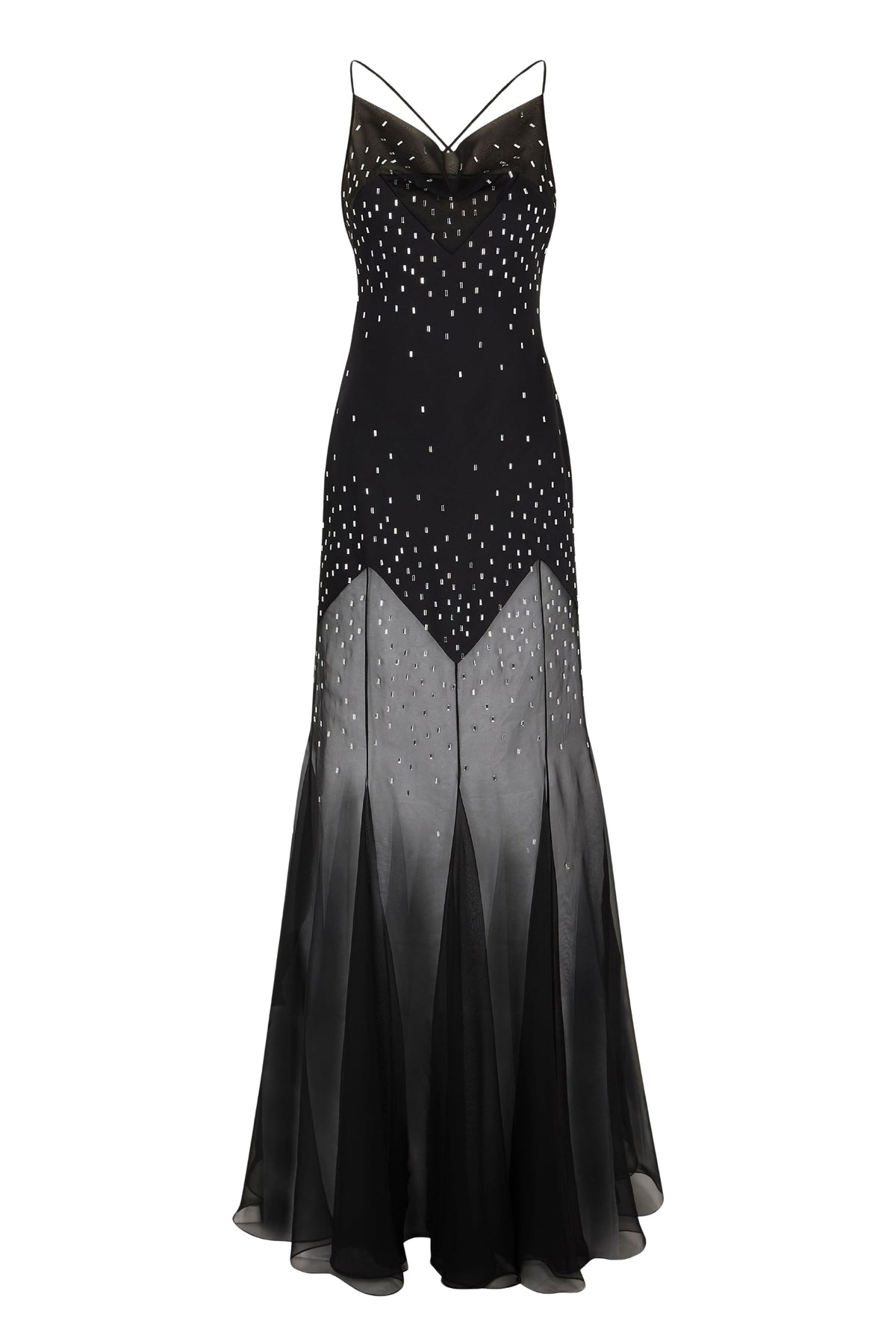 Robe longue à ornements - Black