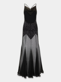 Robe longue à ornements - Black