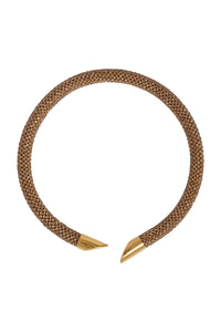 Collier en Pixel Tube en laiton - Gold & Topaz