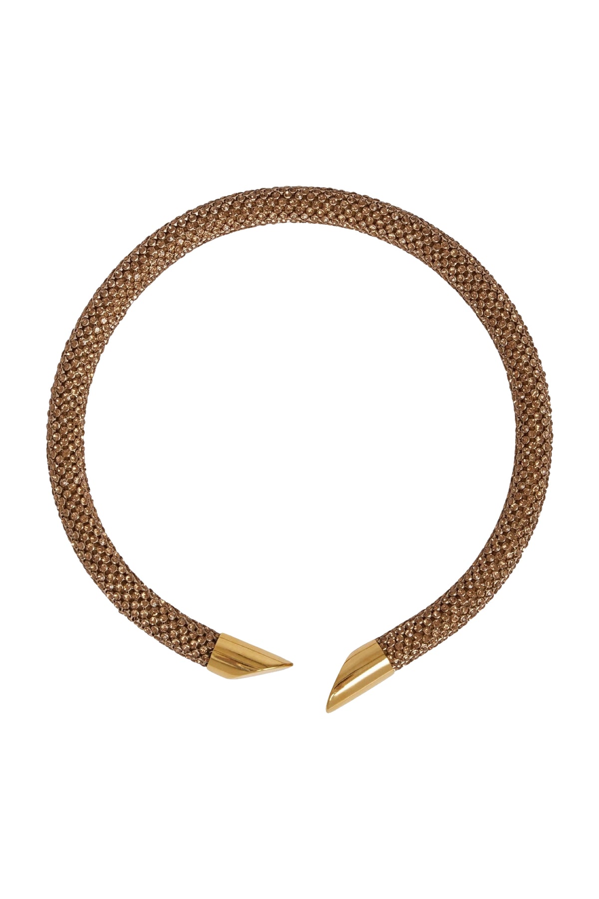 Collier en Pixel Tube en laiton - Gold & Topaz
