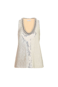 Sequin tank top - Silver