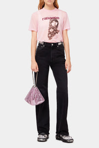 T-shirt imprimé avec logo - Peony Pink