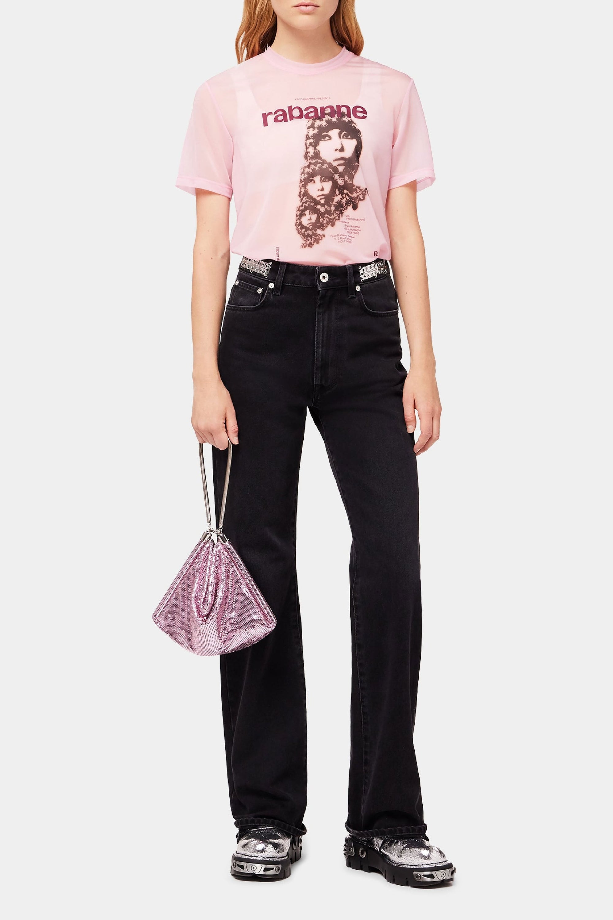 T-shirt with logo print - Peony Pink