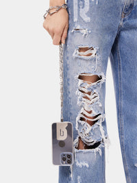 Mobile phone chain - Silver
