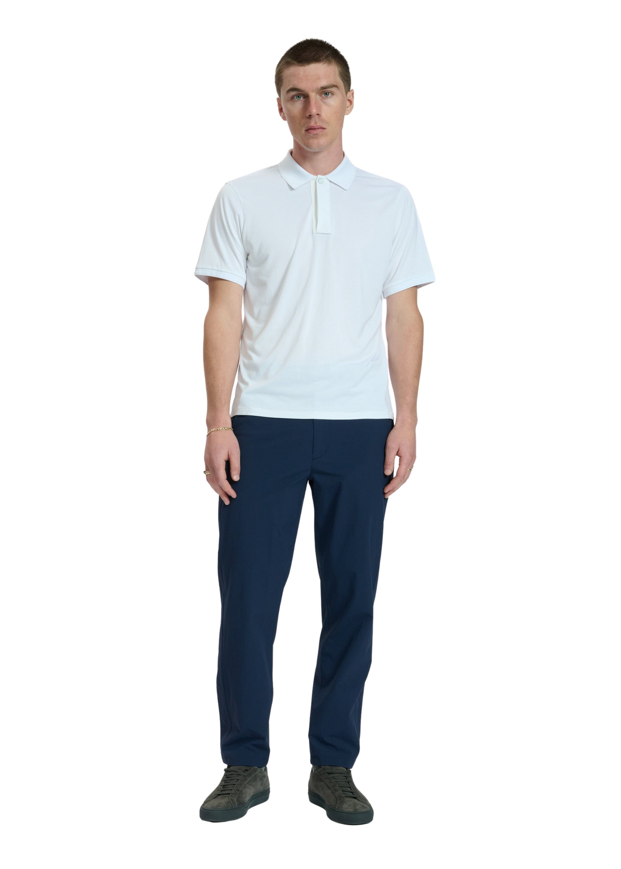 Polo slim en piqué technique - Chalk