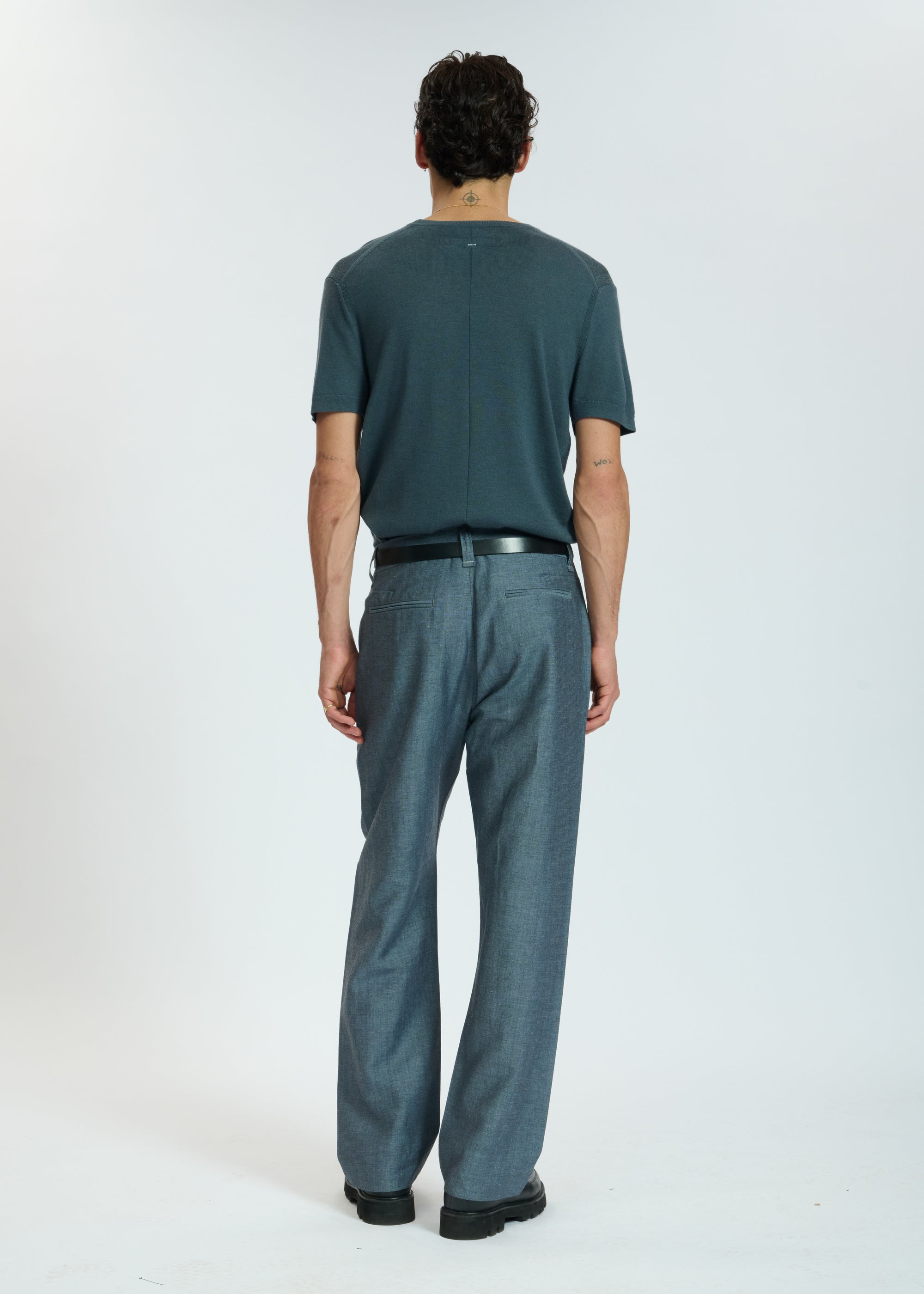 T-shirt à manches courtes en maille Aulton - Grey