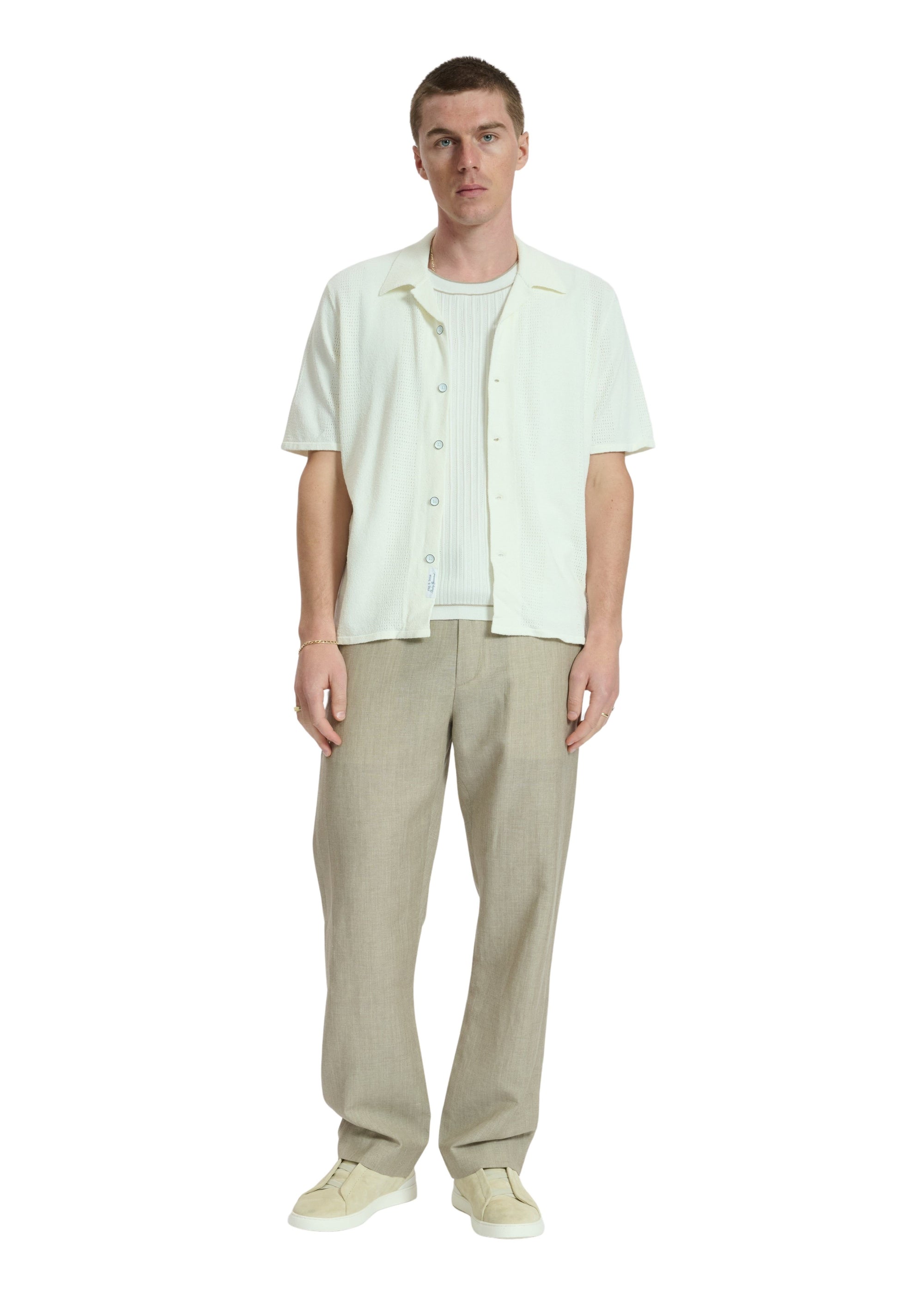 Chemise Avery à pointelle Zuma - Chalk