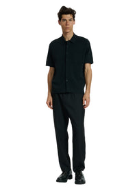Chemise Dalton en maille raffinée - Noir