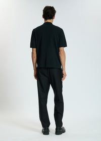 Chemise Dalton en maille raffinée - Noir