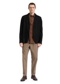 Cardigan Achilles en laine japonaise - Noir