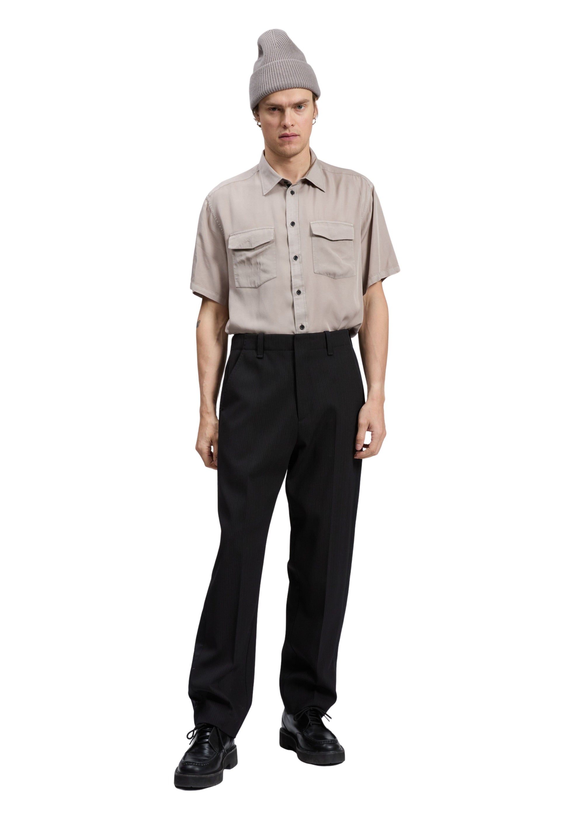 Chemise à manches courtes Matthew à 2 poches - Elephntgry