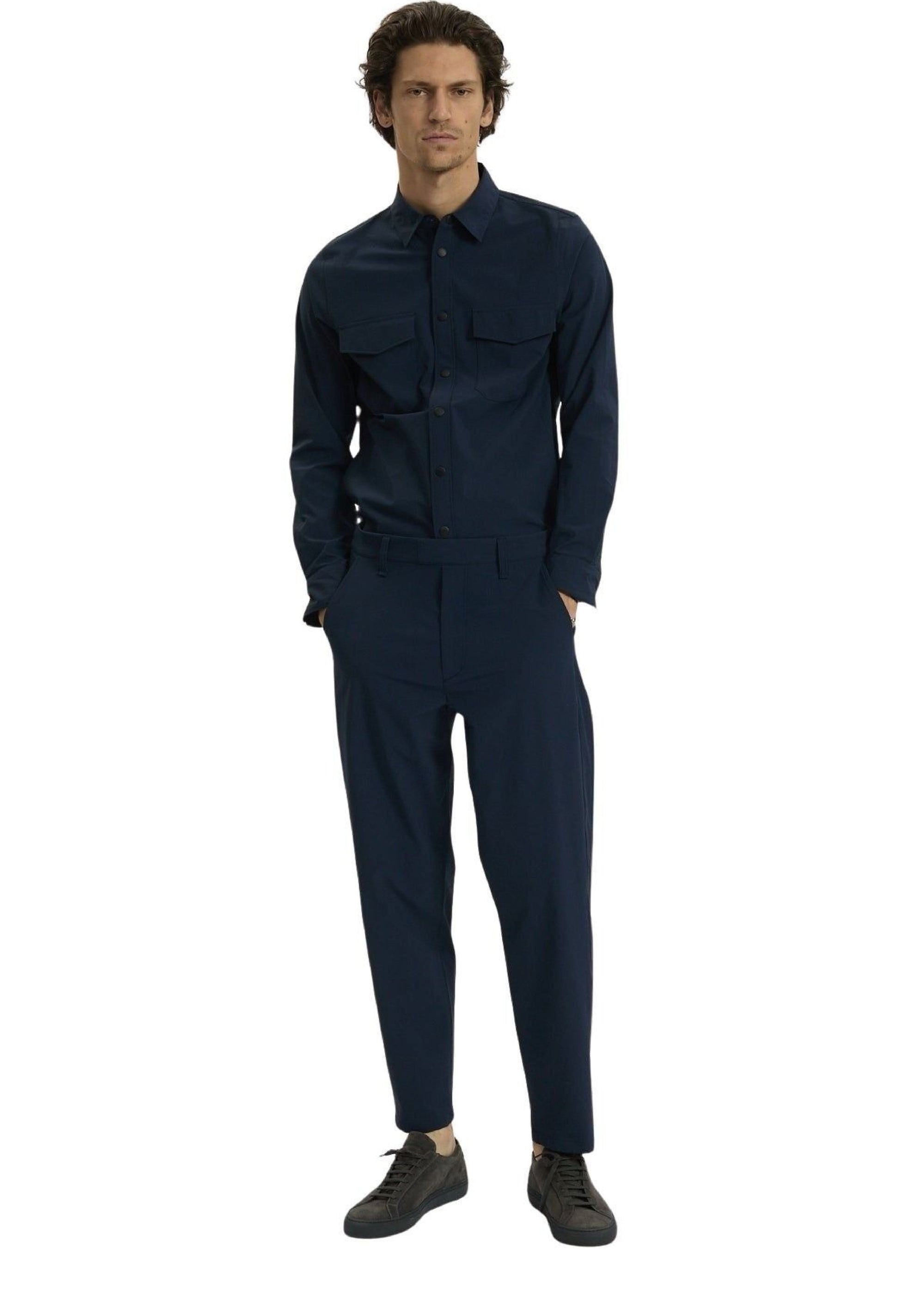 Pantalon fuselé en nylon - Navy