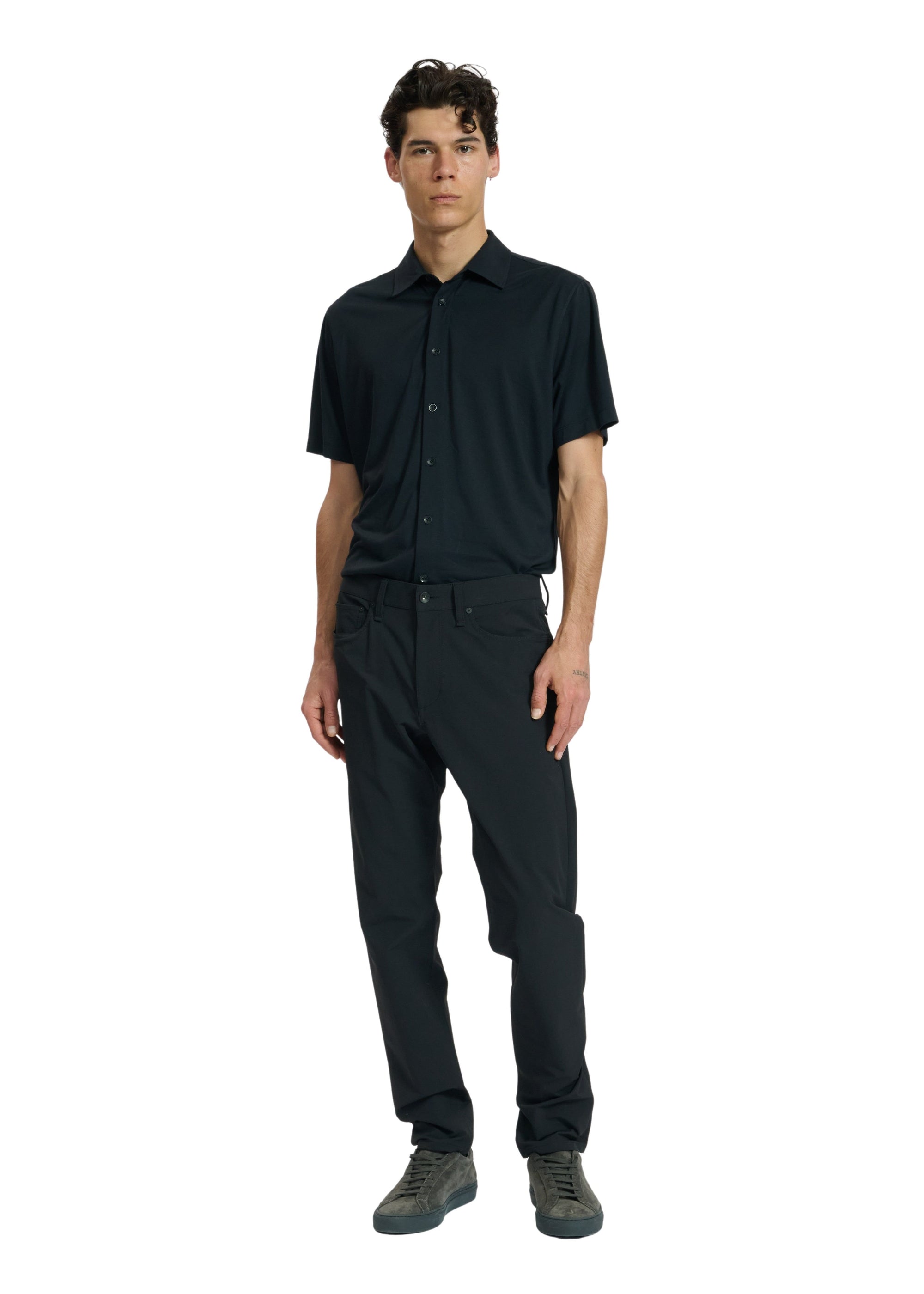 Pantalon 5 poches en nylon Fit 3 - Noir