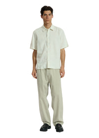 Chemise à manches courtes en lin Dalton - Chalk