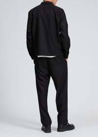 Veste-chemise en laine ripstop Hyde - Noir