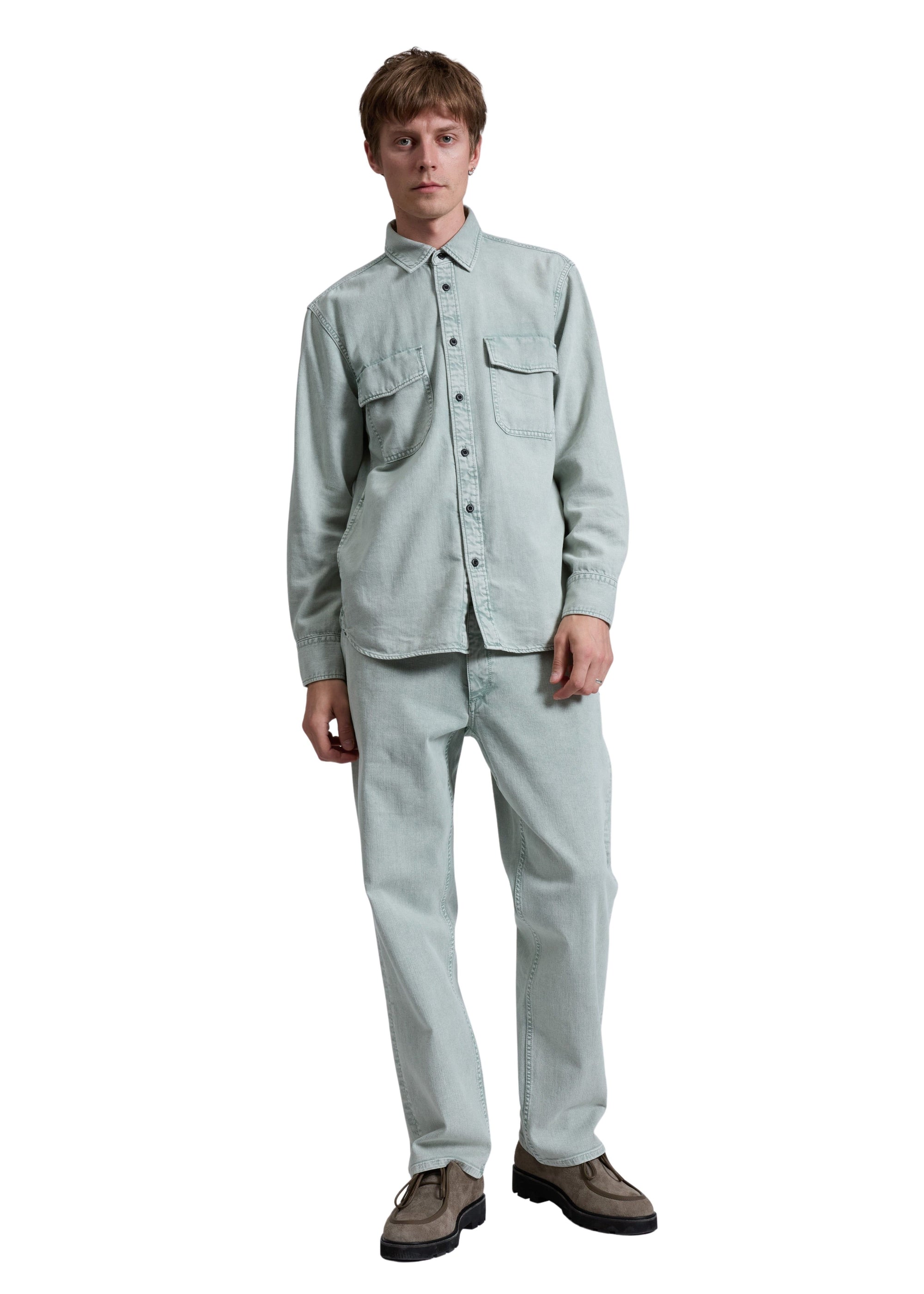 Chemise CPO en denim - Bleu Gris