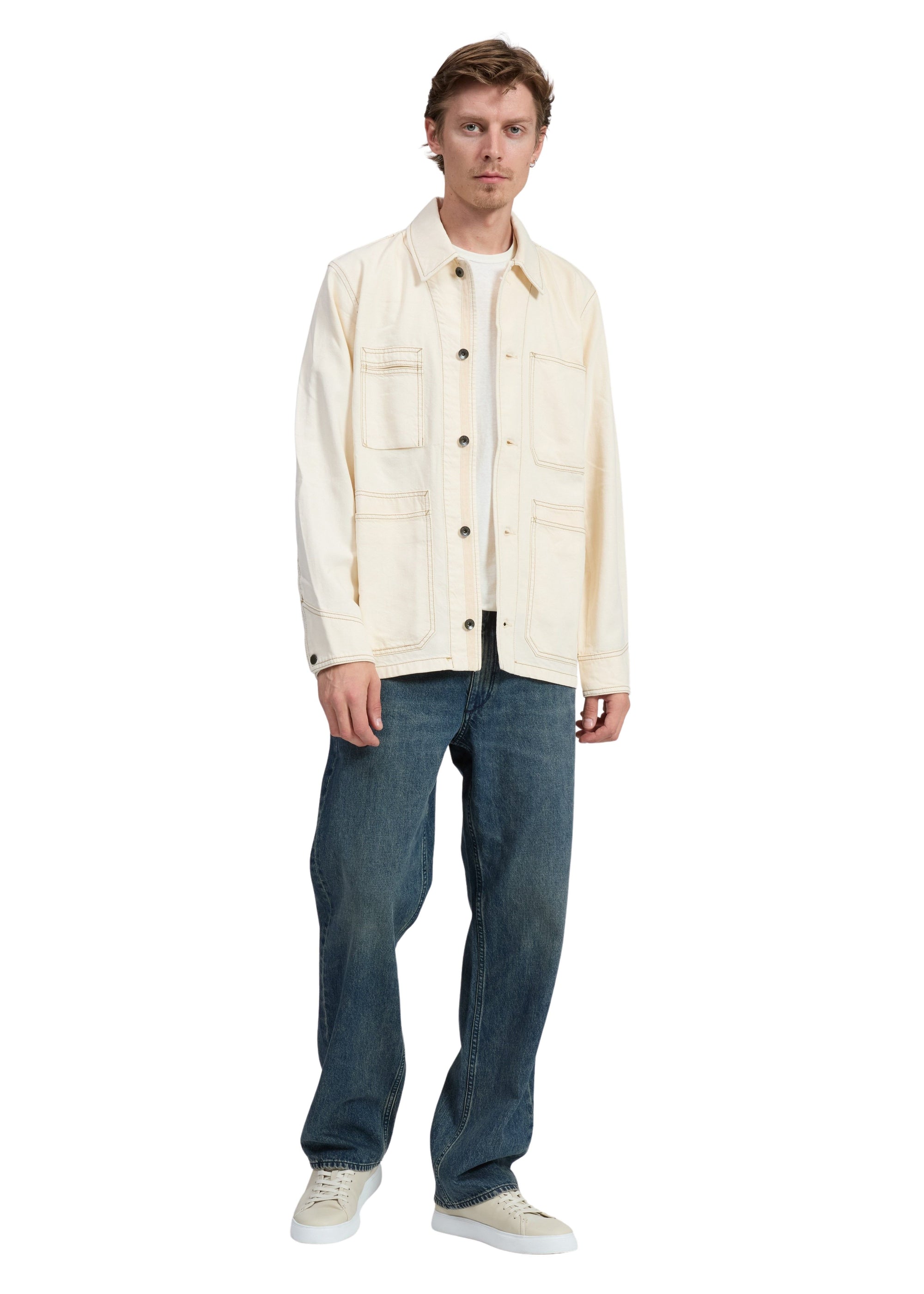 Veste de travail en denim Graham - Ecru