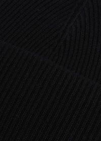 Bonnet en cachemire côtelé Downing - Noir