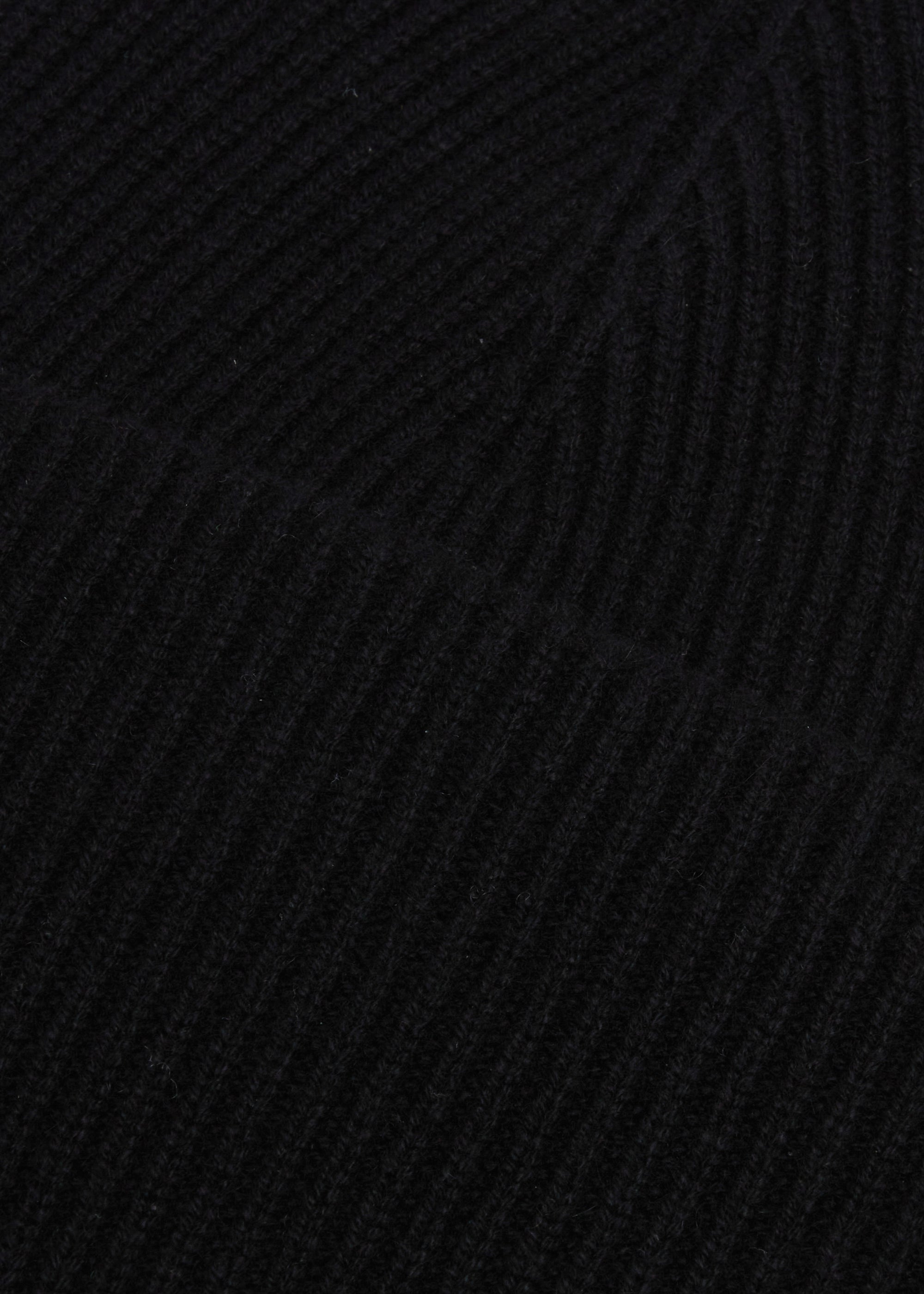 Bonnet en cachemire côtelé Downing - Noir