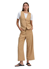 Pantalon en lin Allison - Fawn