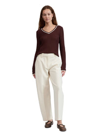 Pantalon en ponte « Vicky » - Ivory