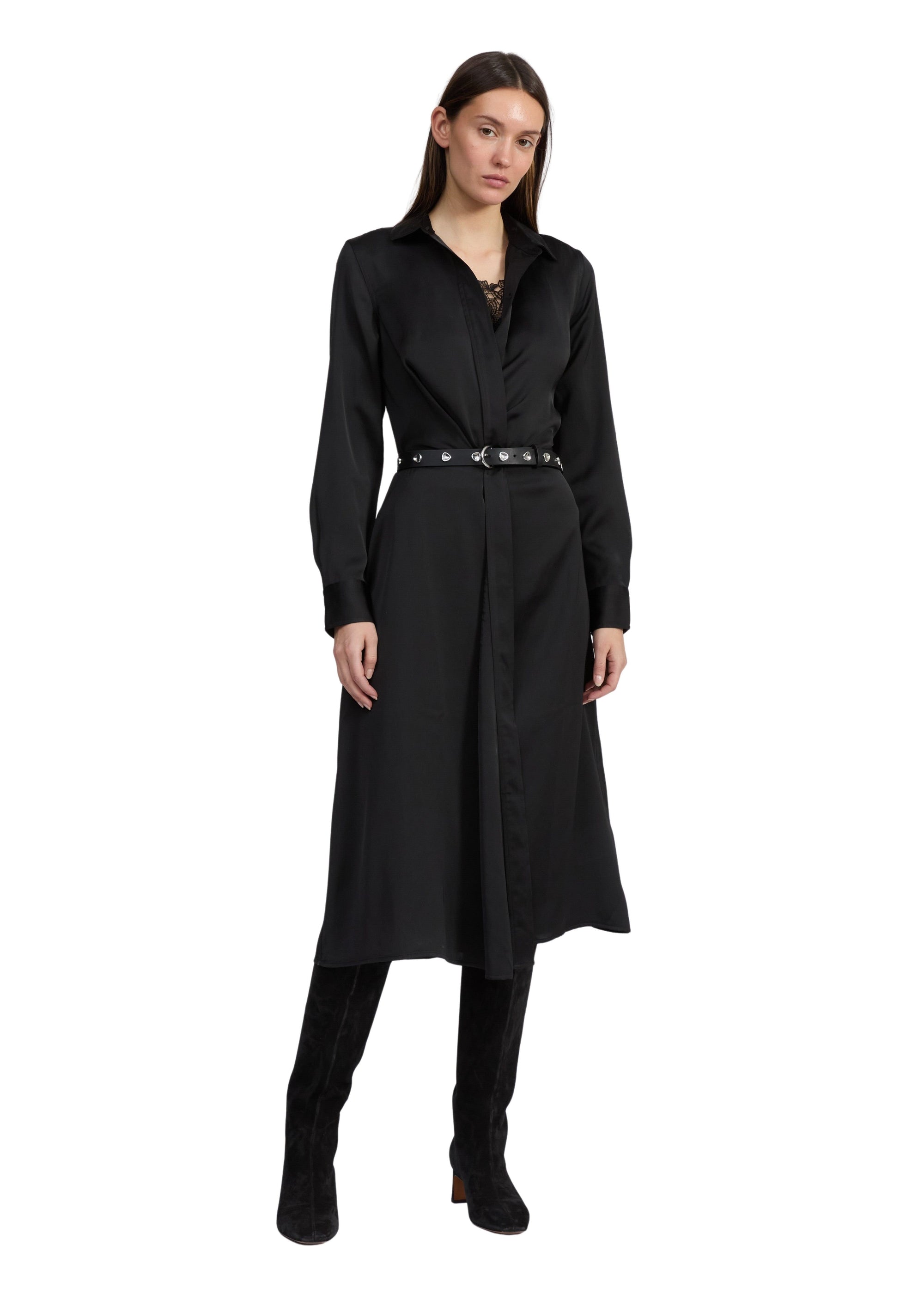 Robe mi-longue Venus - Noir