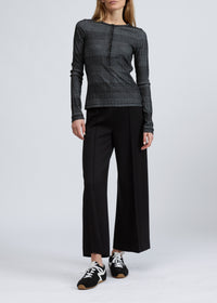 Henley à manches longues en maille bicolore - Bwmlt