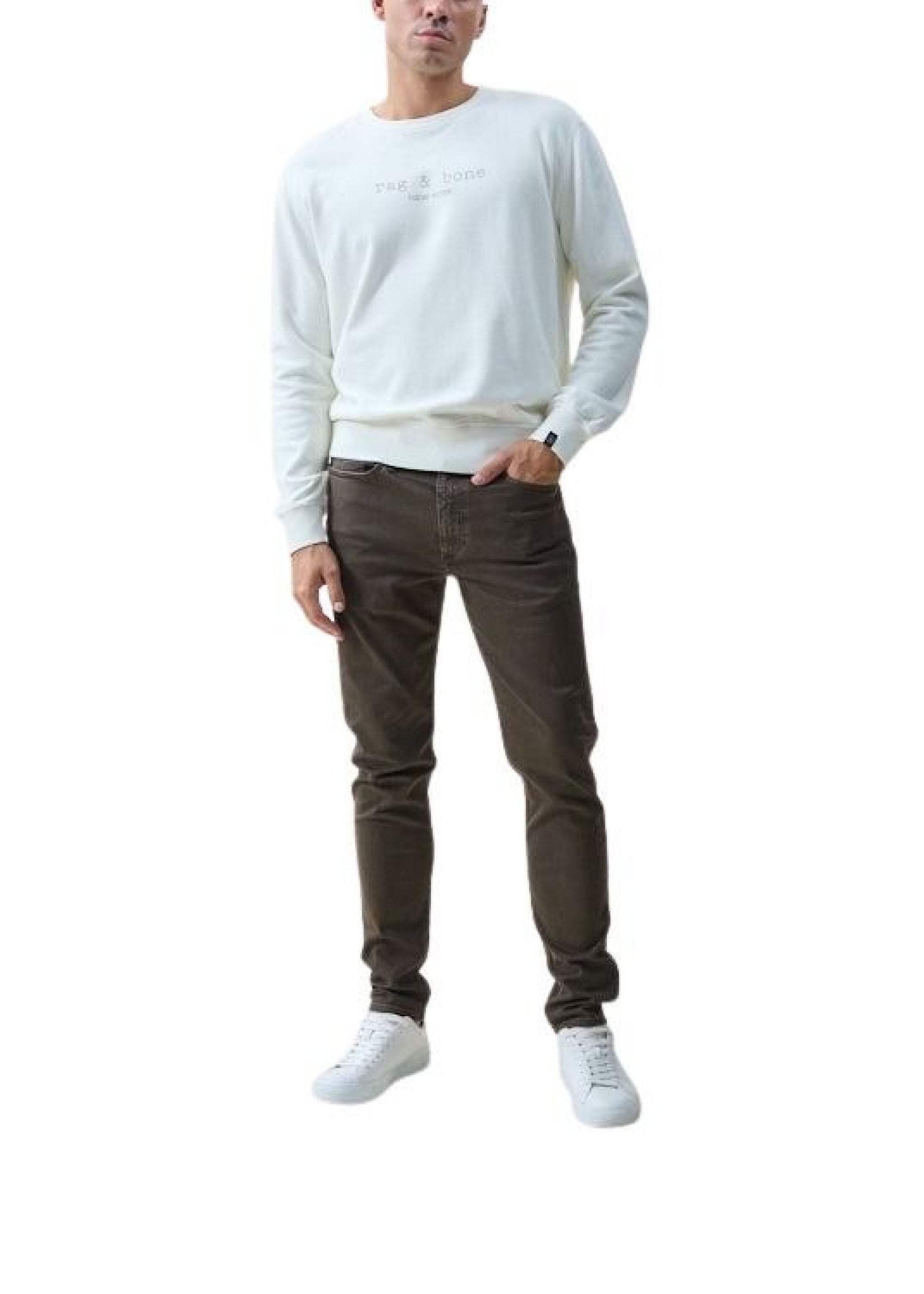 Sweat-shirt en tissu éponge Massey - Chalk