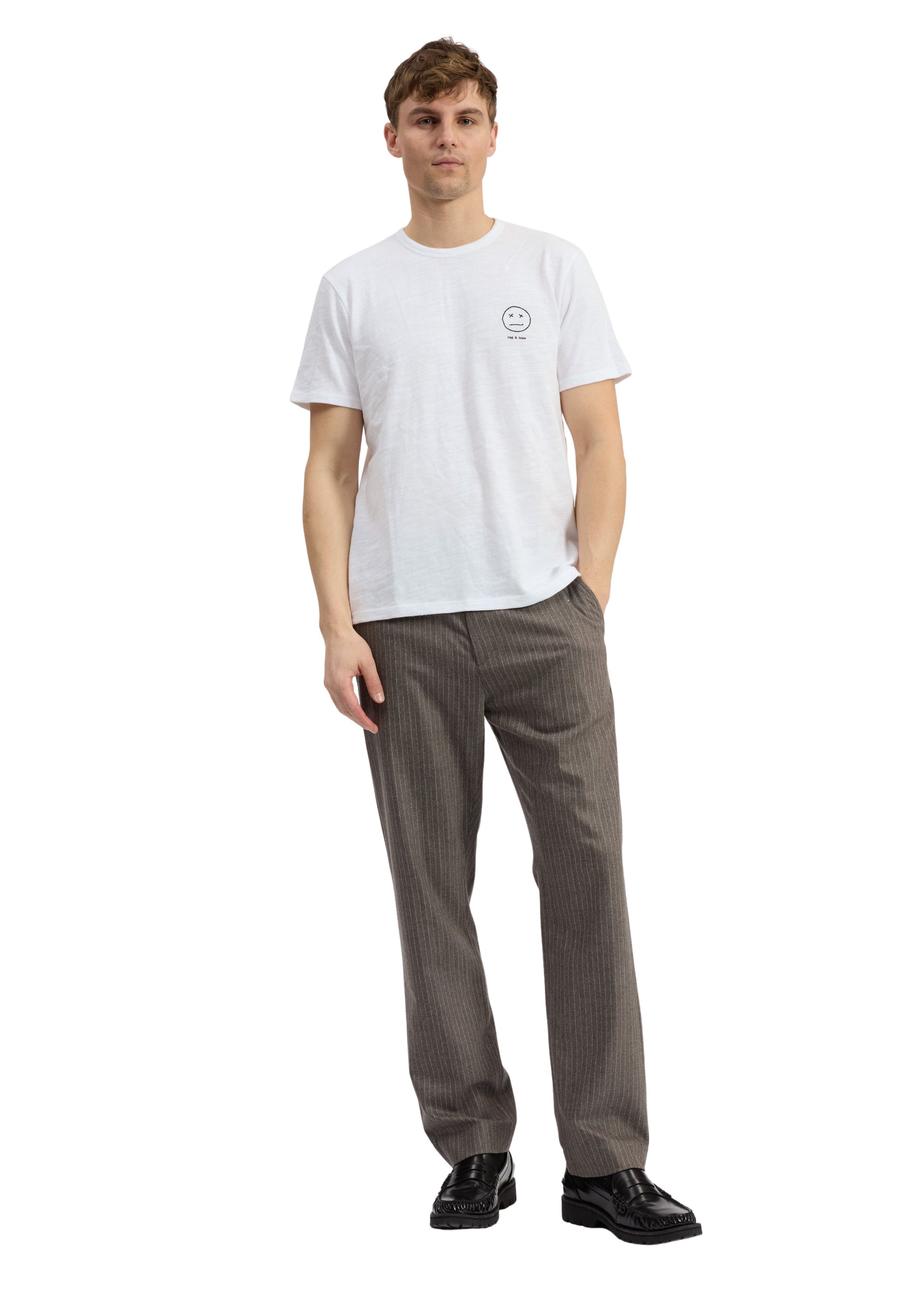 T-shirt brodé « Sour Face » - Blanc