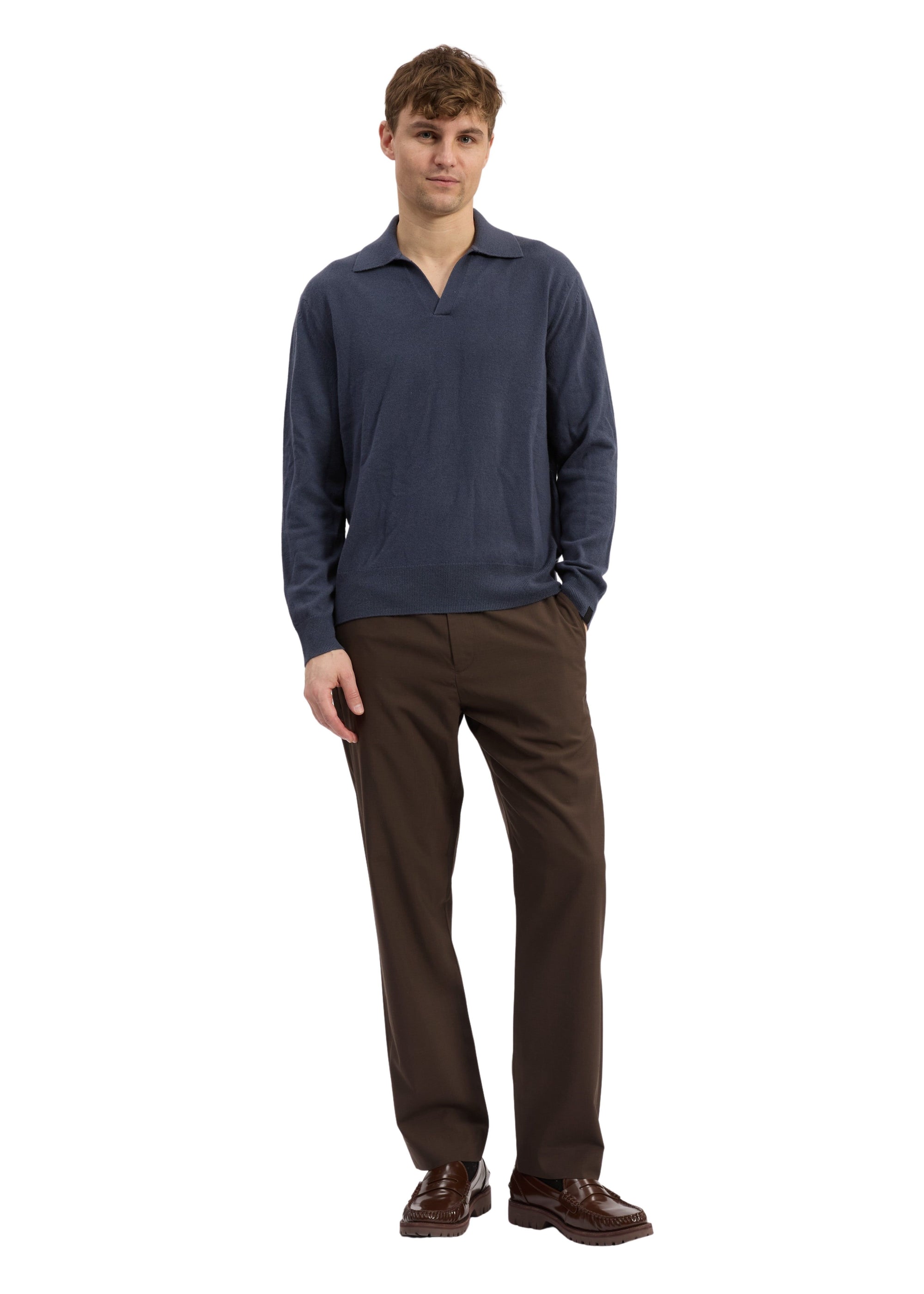 Polo Johnny en cachemire Downing - Ombre