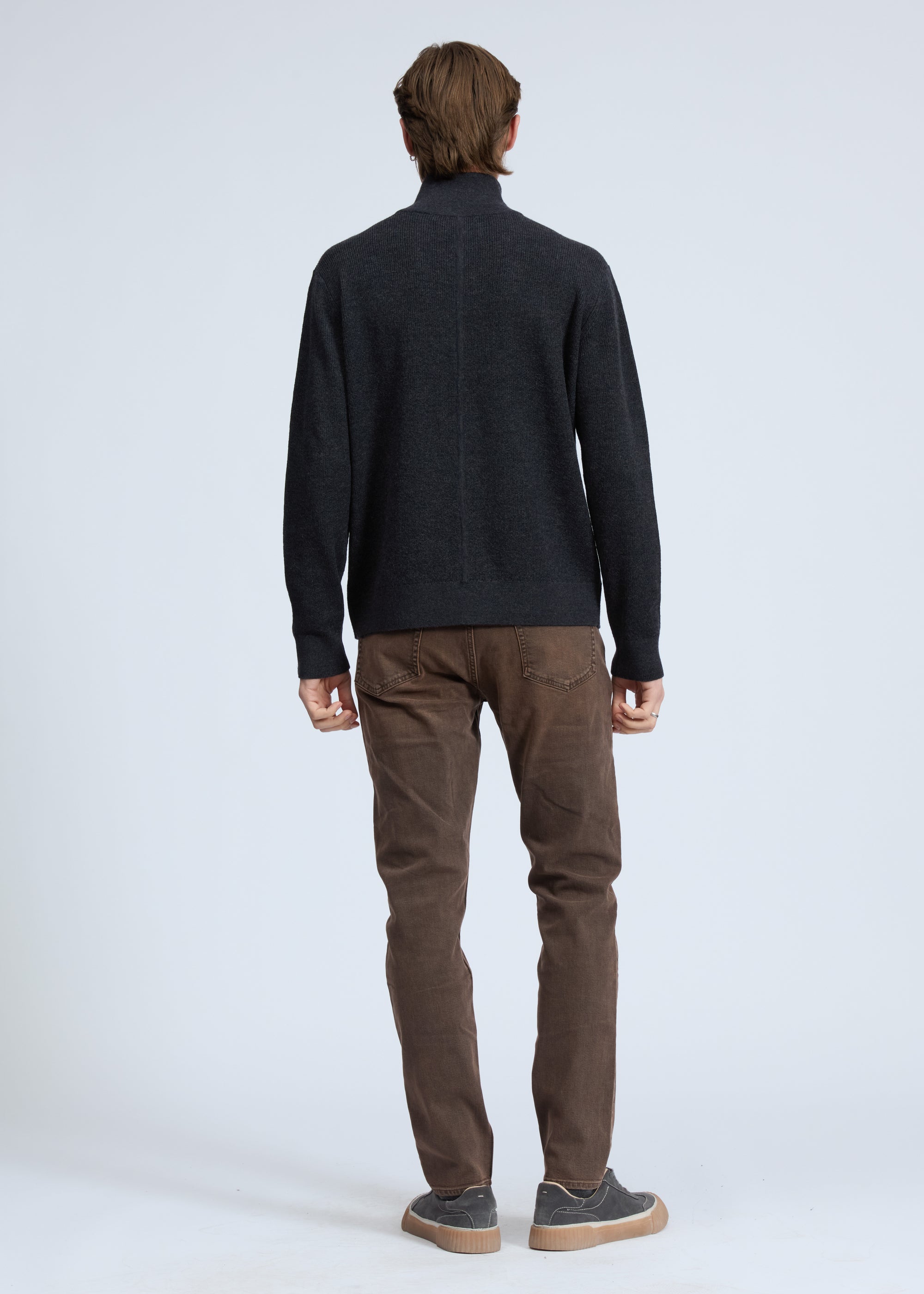 Pull à demi-zip Joel en laine mérinos - Charc