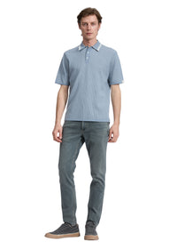 Polo Harvey à bordures contrastées - Lblue