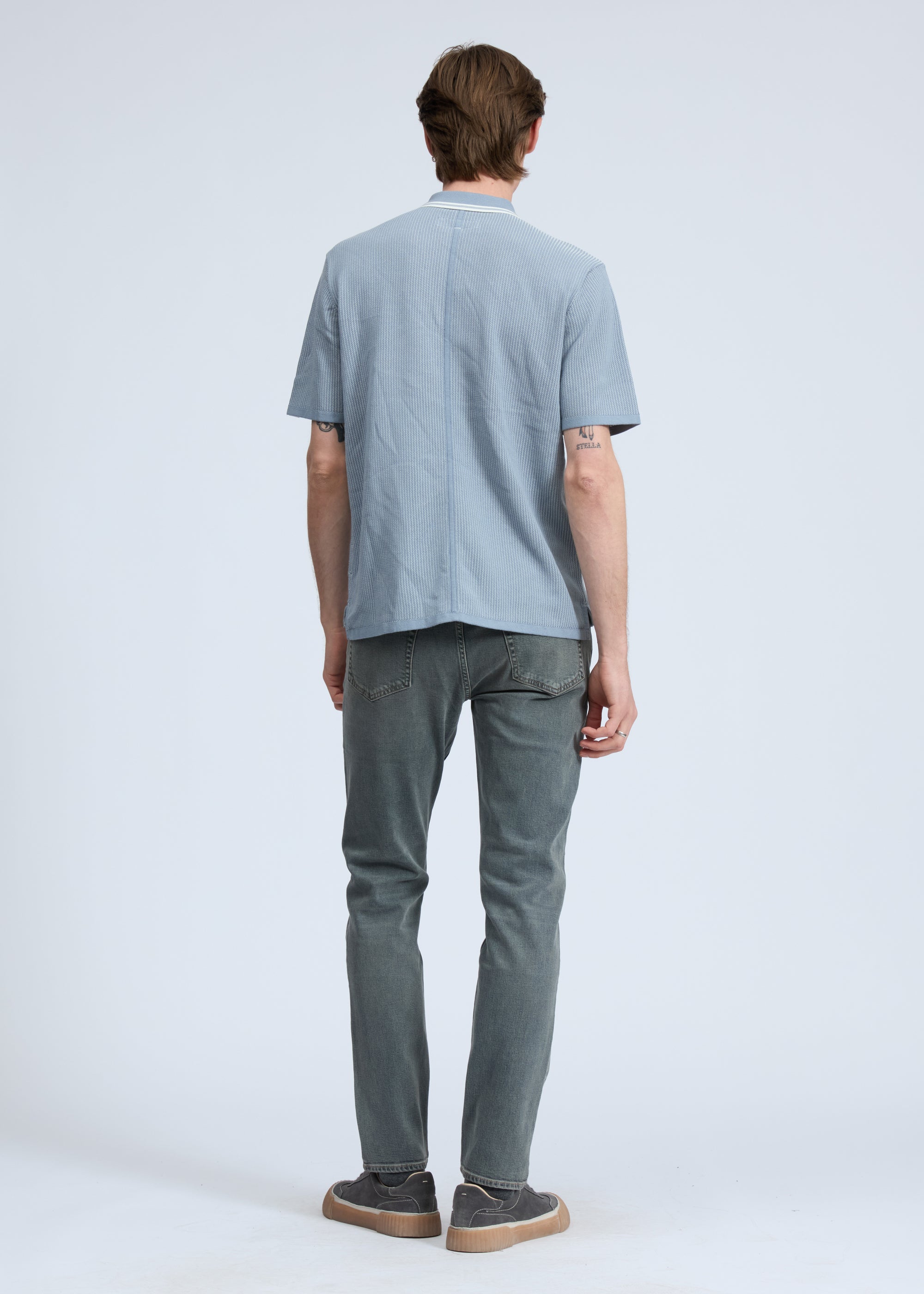Polo Harvey à bordures contrastées - Lblue
