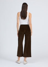 Pantalon en velours côtelé à jambes larges Andi - Blsam