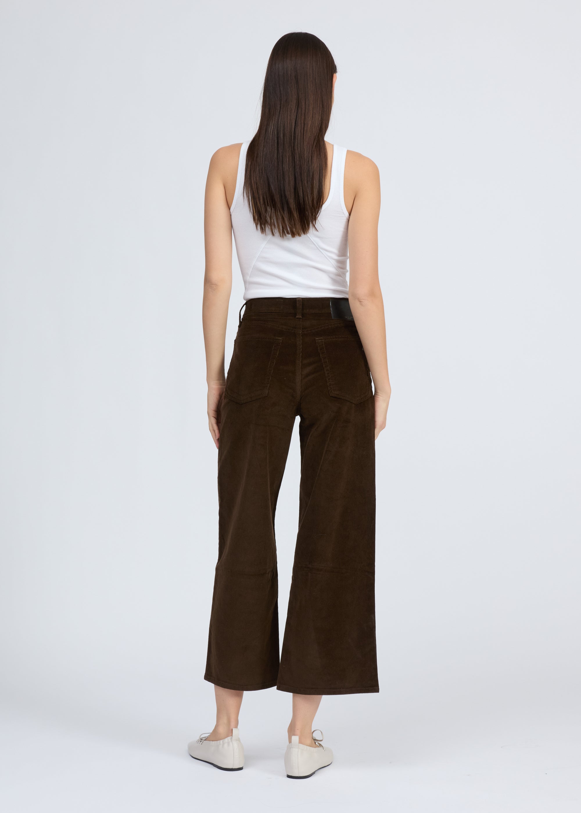 Pantalon en velours côtelé à jambes larges Andi - Blsam