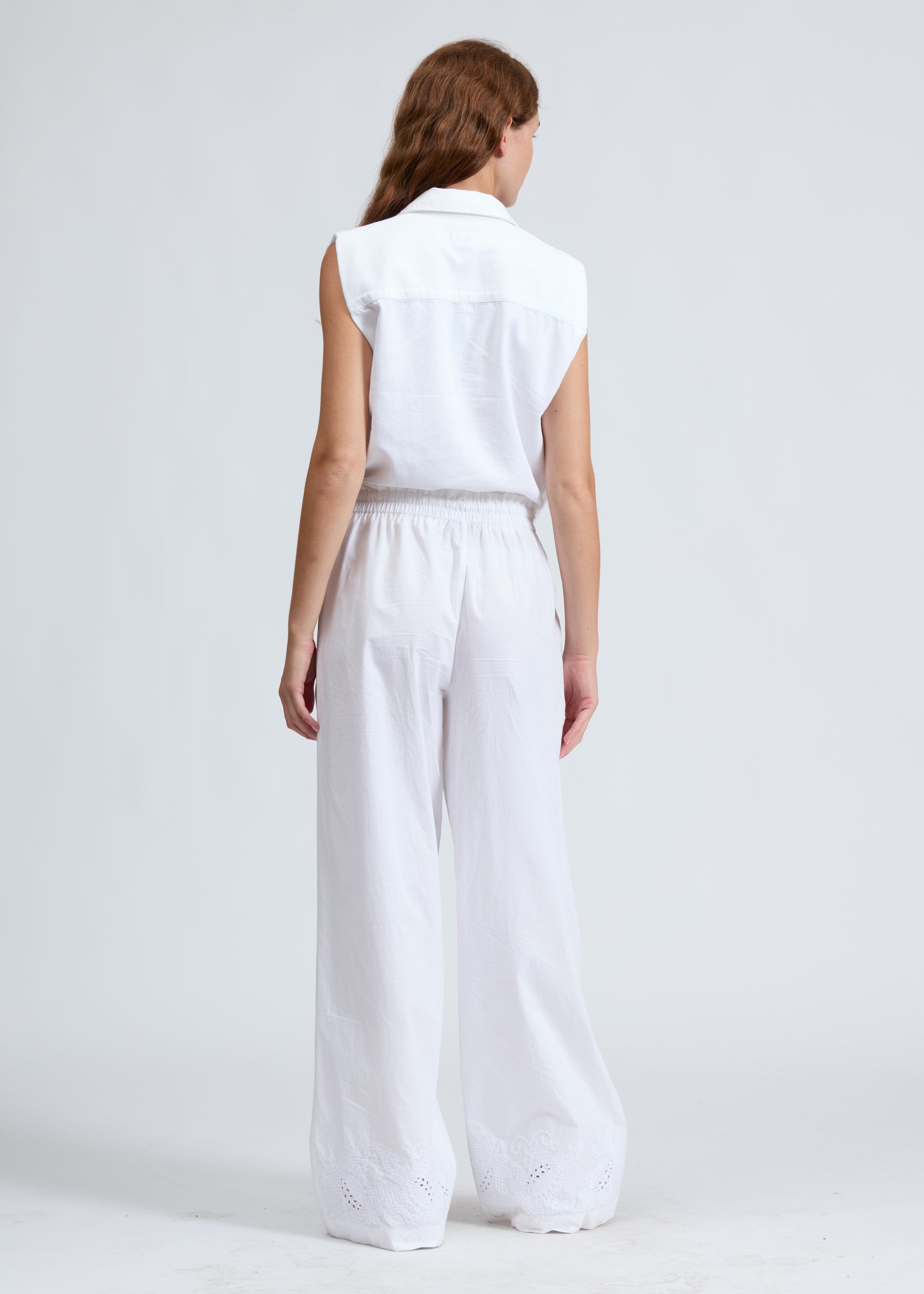 Chemise à lacets Fiona ultra-légère - Opticwht