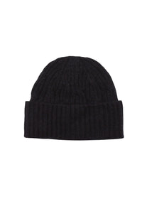 Cable-knit woollen hat - Navy