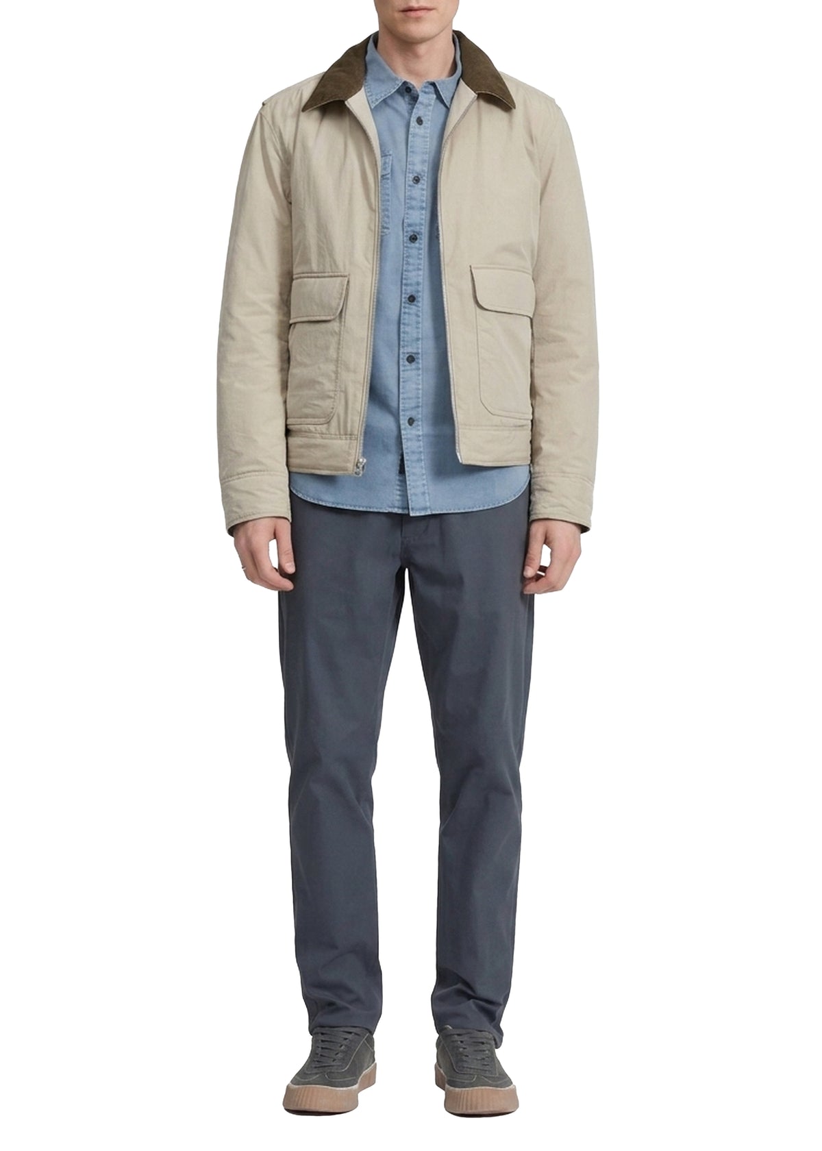 Derrick zipped jacket - Beige