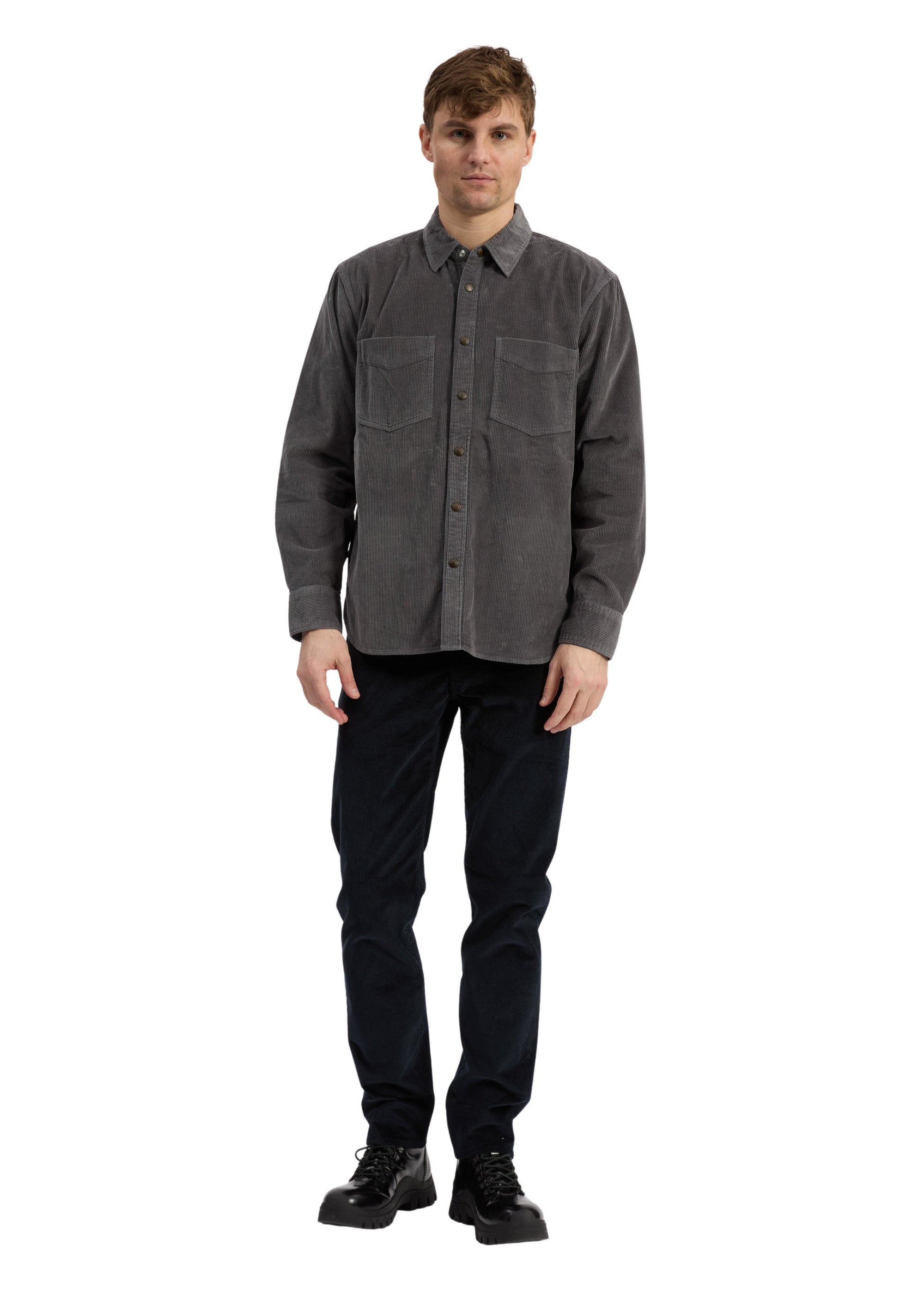 Chemise CPO en velours côtelé - Slate