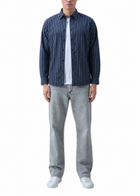 Griffin Striped Shirt - Navy