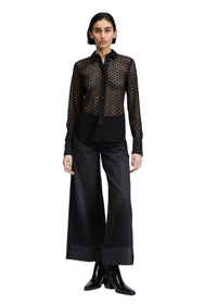Chemise en dentelle Yvette - Noir