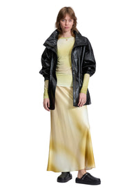 Veste en simili cuir métallisé Monica - Noir