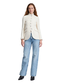 Blazer long en tweed Slade - Ivory