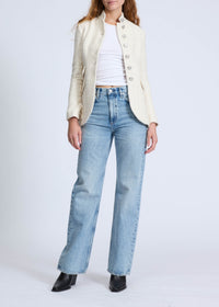 Blazer long en tweed Slade - Ivory