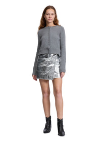 Jupe Kyla en simili cuir métallisé - Silver